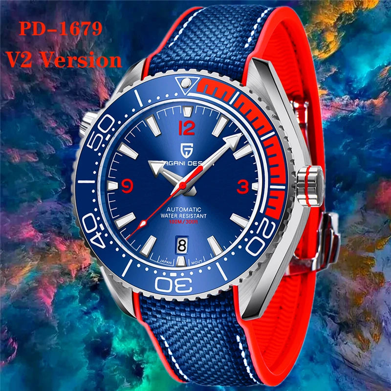 Luxury Men's Automatic Waterproof Watch Top Brand Sapphire Glass NH35A Movement Mechanical Watches Men