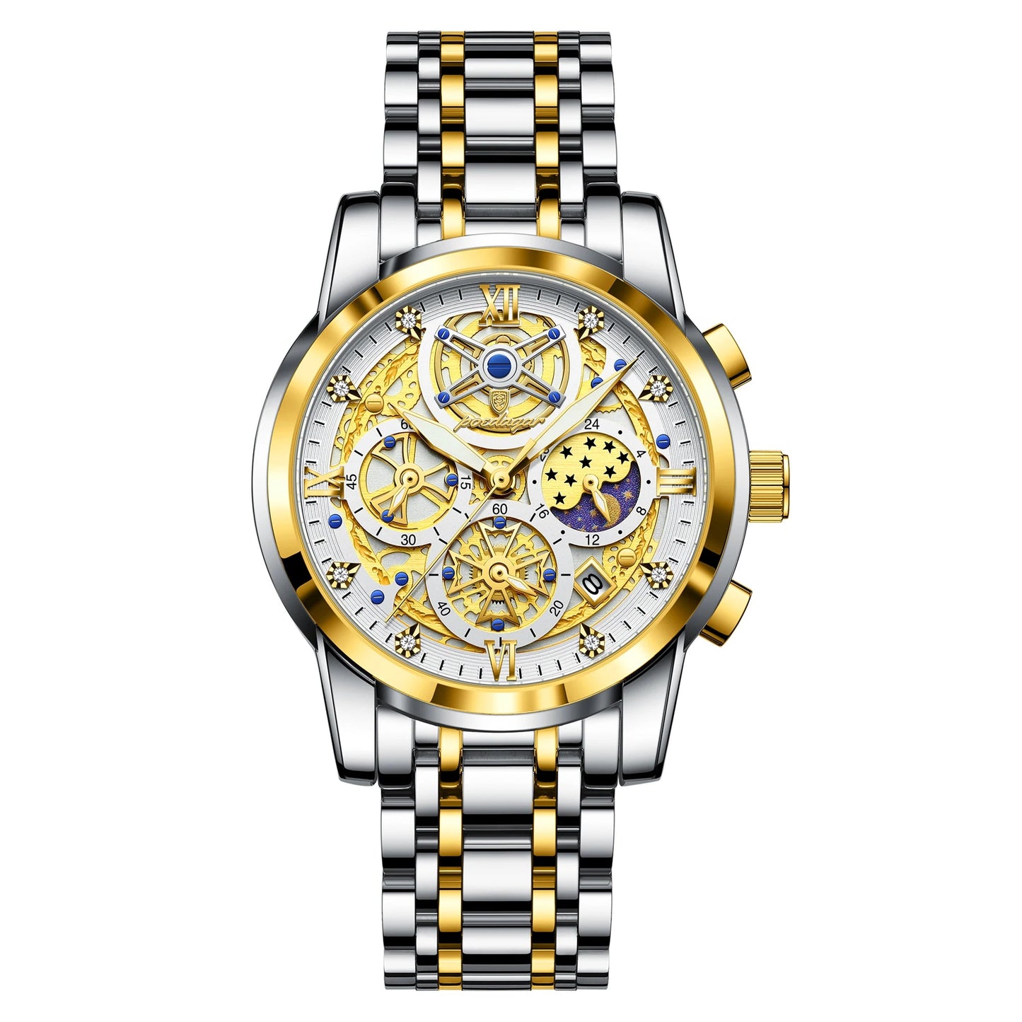 Luxury High Quality Man Watch Waterproof Luminous Chronograph Date Men Watch Stainless Steel Quartz