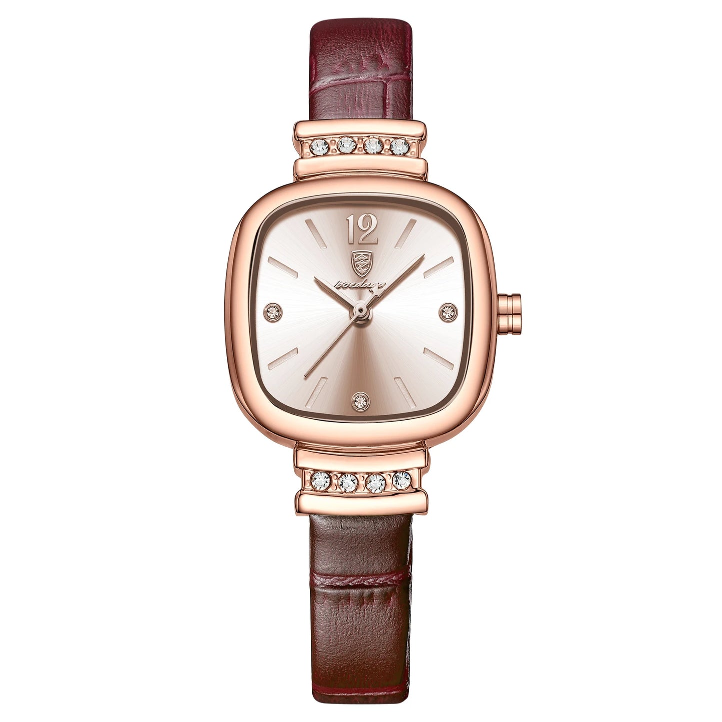 Women Watches Fashion Square Diamond Leather Quartz Watch Top Brand Luxury Waterproof