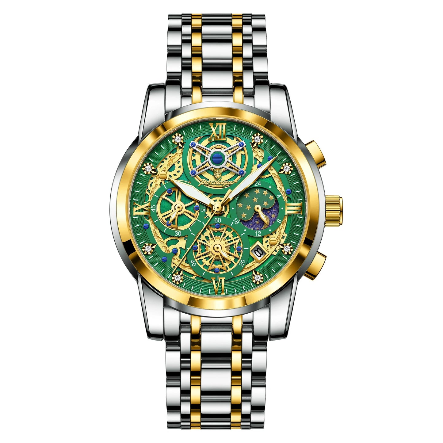 Luxury High Quality Man Watch Waterproof Luminous Chronograph Date Men Watch Stainless Steel Quartz