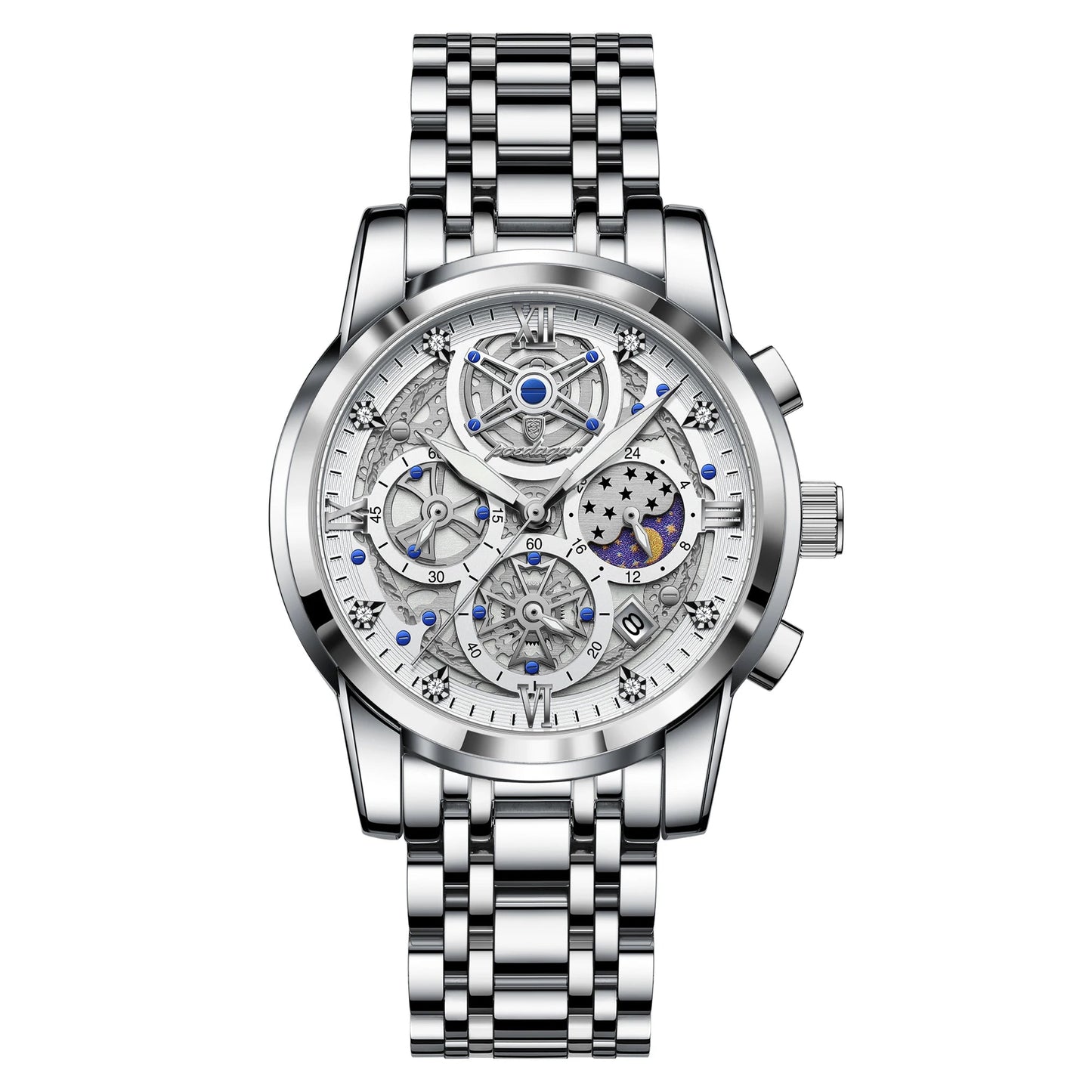 Luxury High Quality Man Watch Waterproof Luminous Chronograph Date Men Watch Stainless Steel Quartz