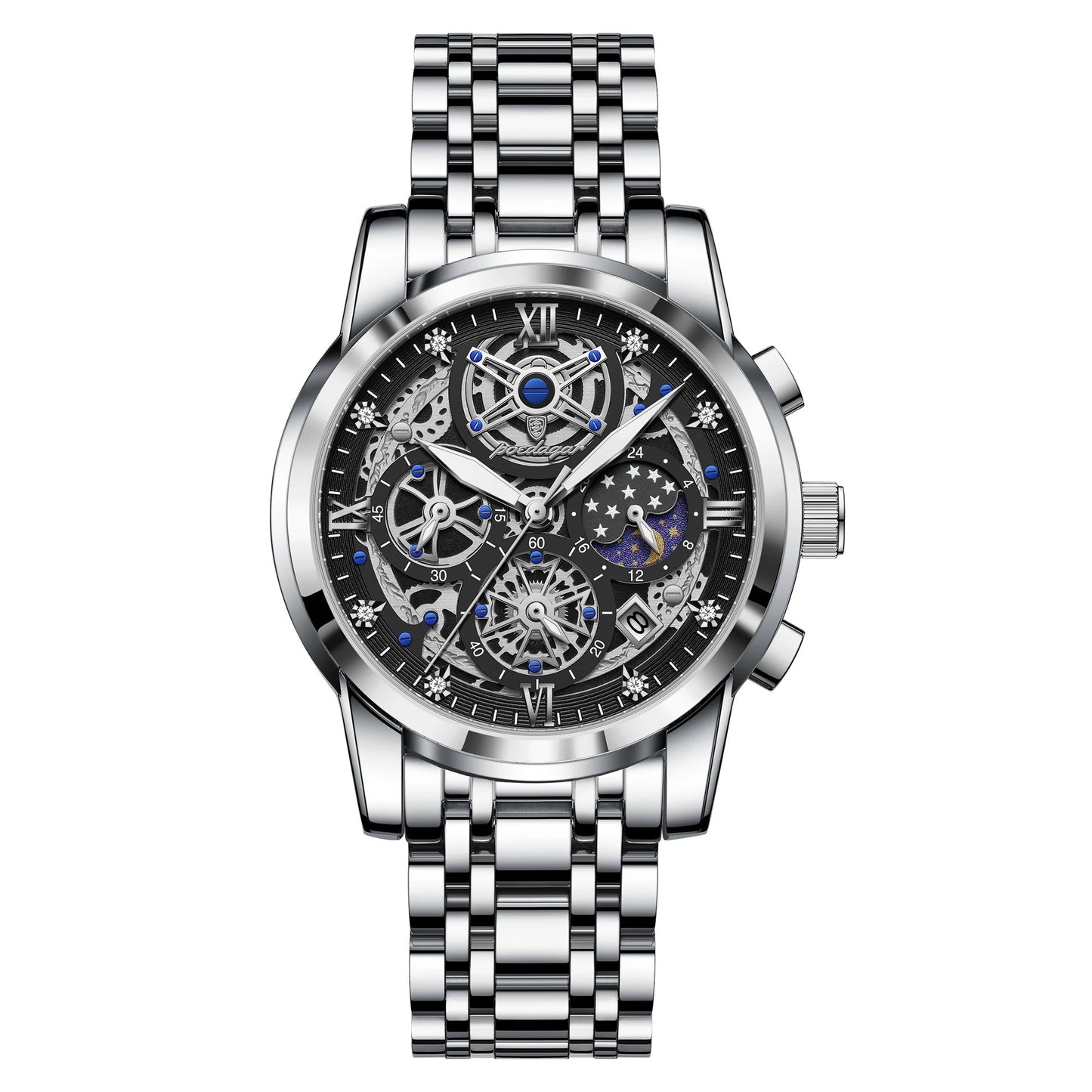 Luxury High Quality Man Watch Waterproof Luminous Chronograph Date Men Watch Stainless Steel Quartz