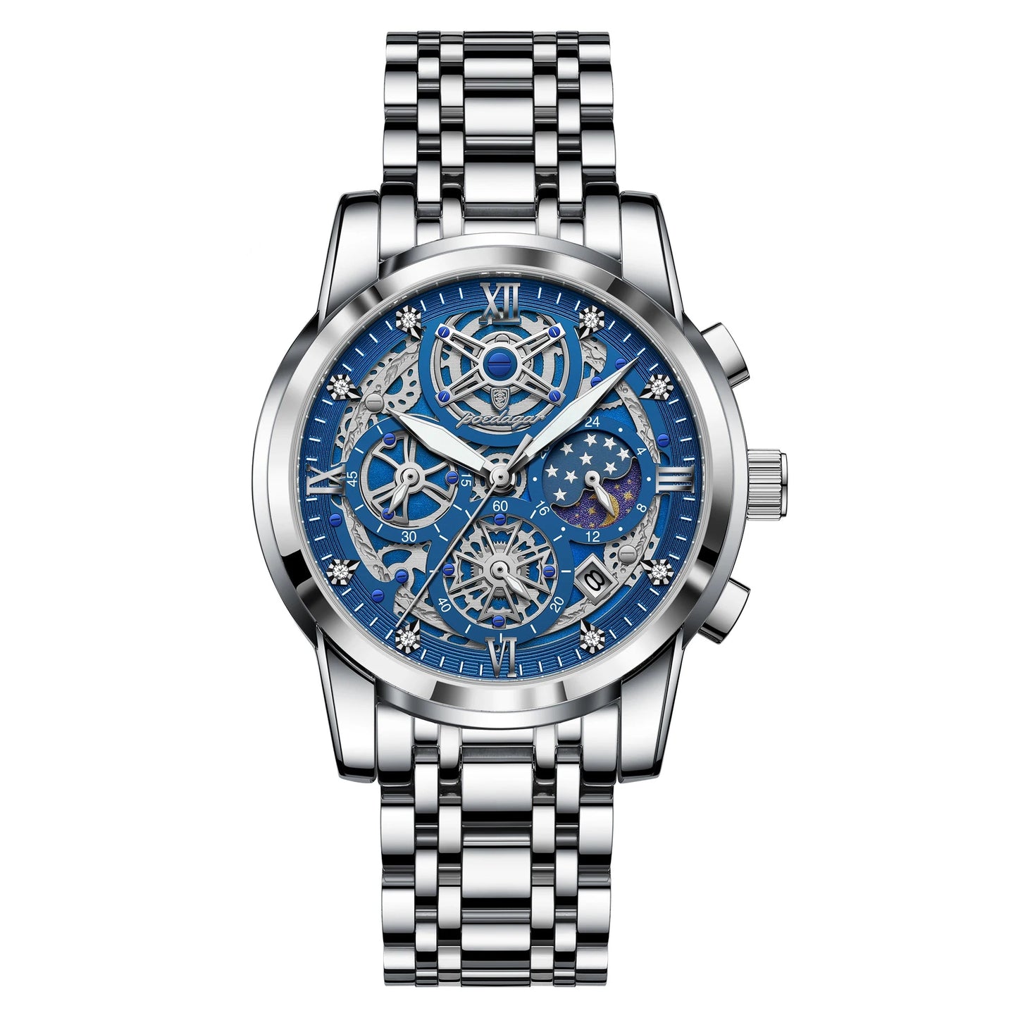 Luxury High Quality Man Watch Waterproof Luminous Chronograph Date Men Watch Stainless Steel Quartz