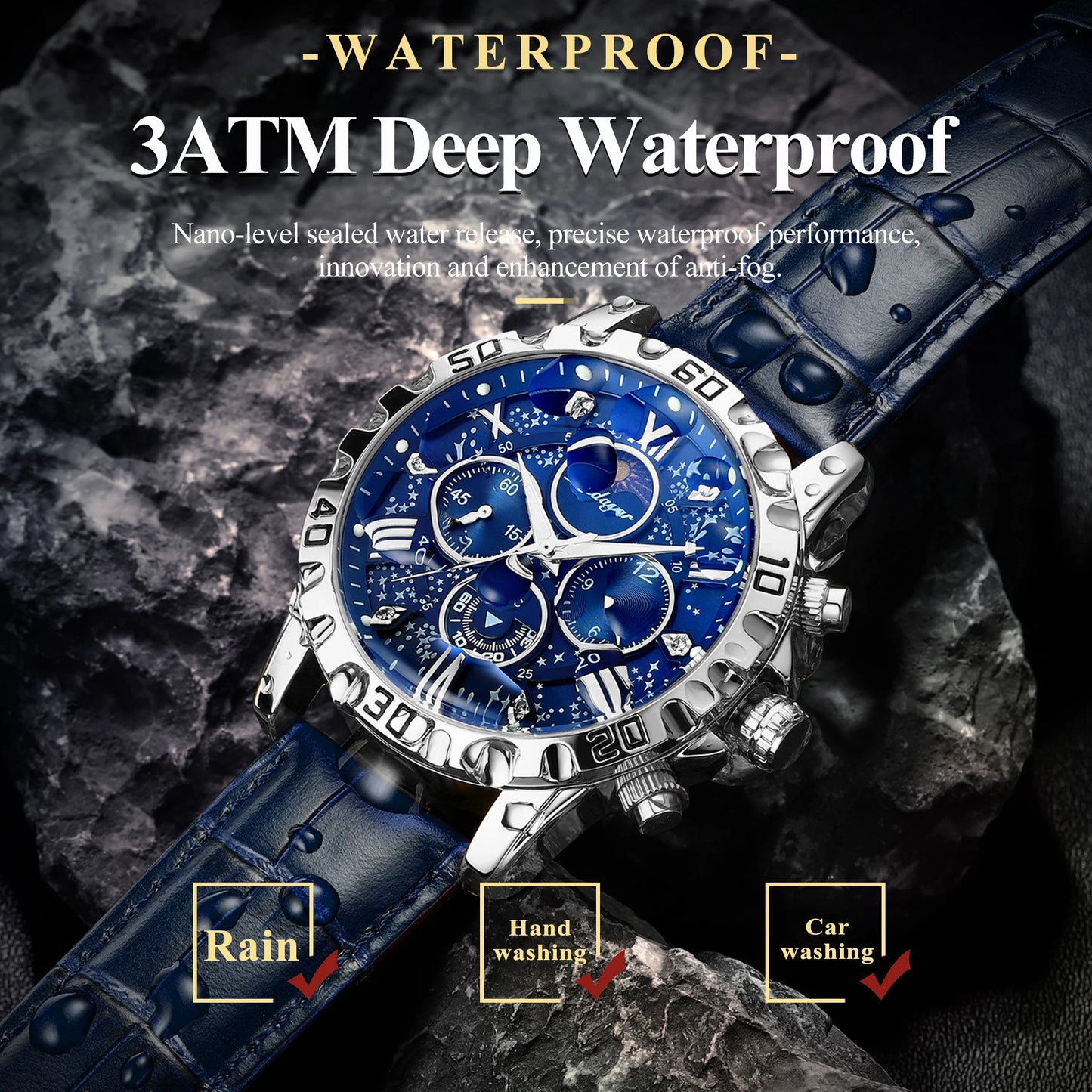 Luxury Man Watch Waterproof Luminous Chronograph Watch For Men
