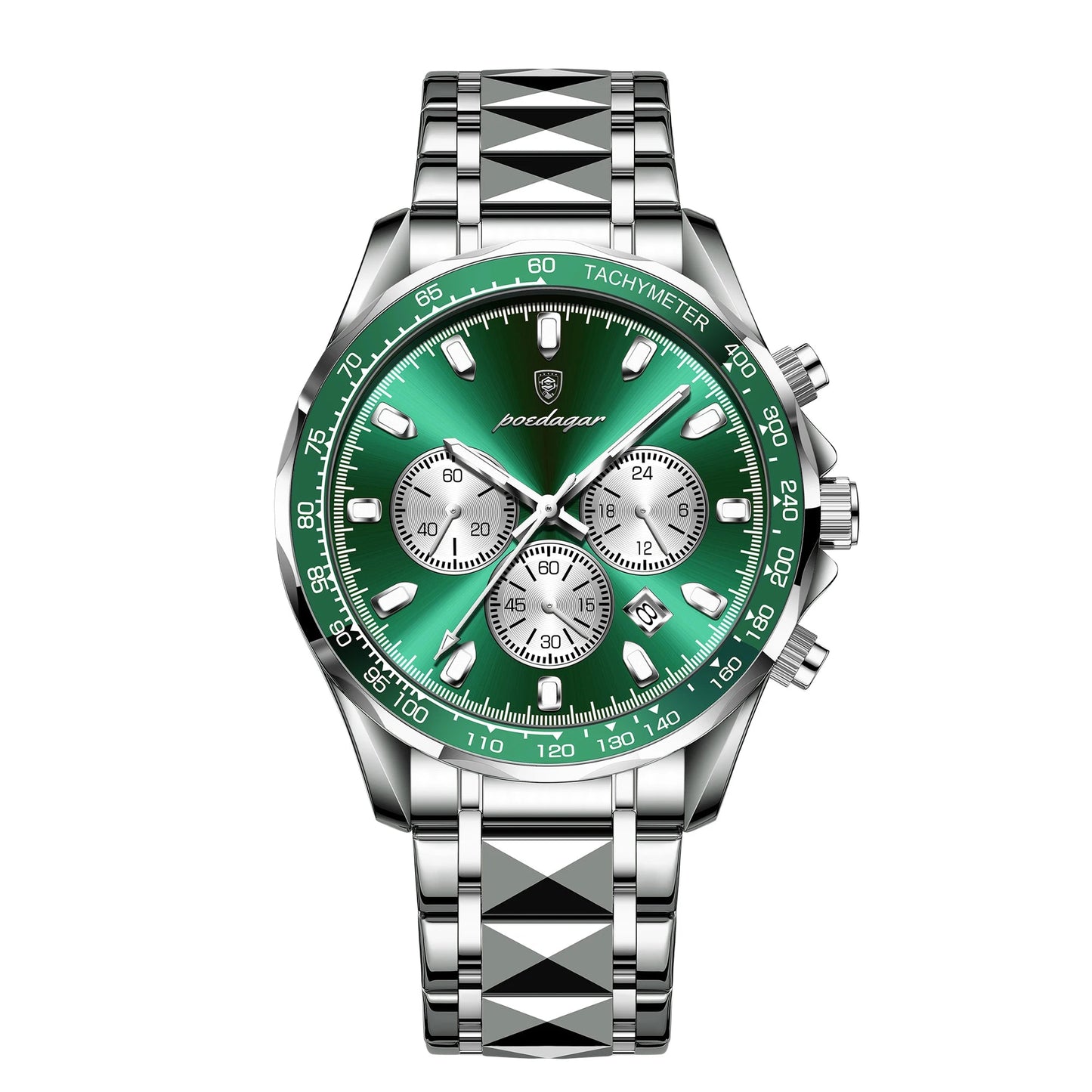 Luxury Man Watch Waterproof Luminous Date Week Men Watch Stainless Steel Quartz